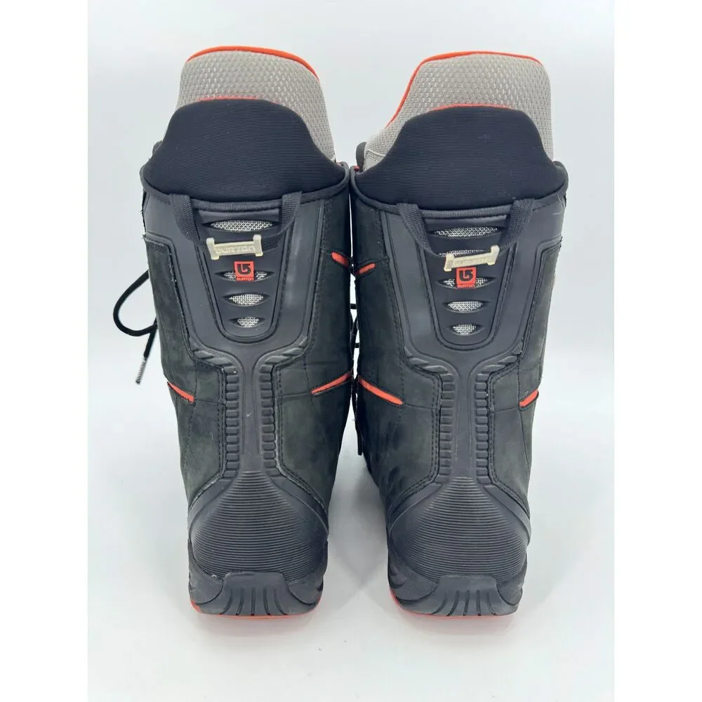 BURTON Driver Men's Black Rust Red Orange Snowboard Boots Size 8